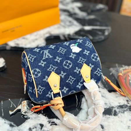LV Denim Pillow Bag - Image 8