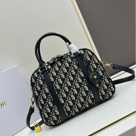 Dior Canvas Bowling Handbag - Image 2
