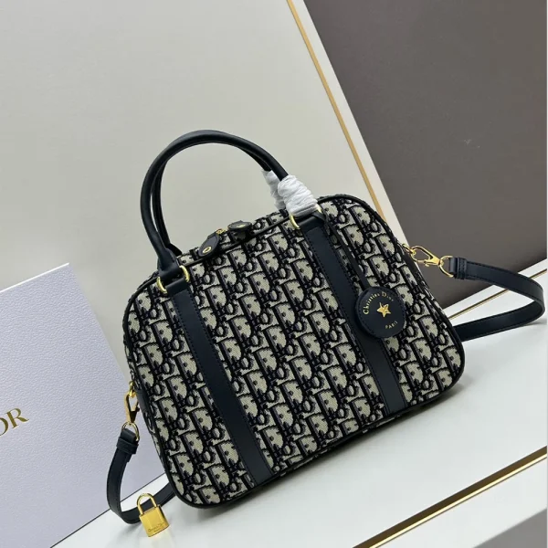 Dior Canvas Bowling Handbag