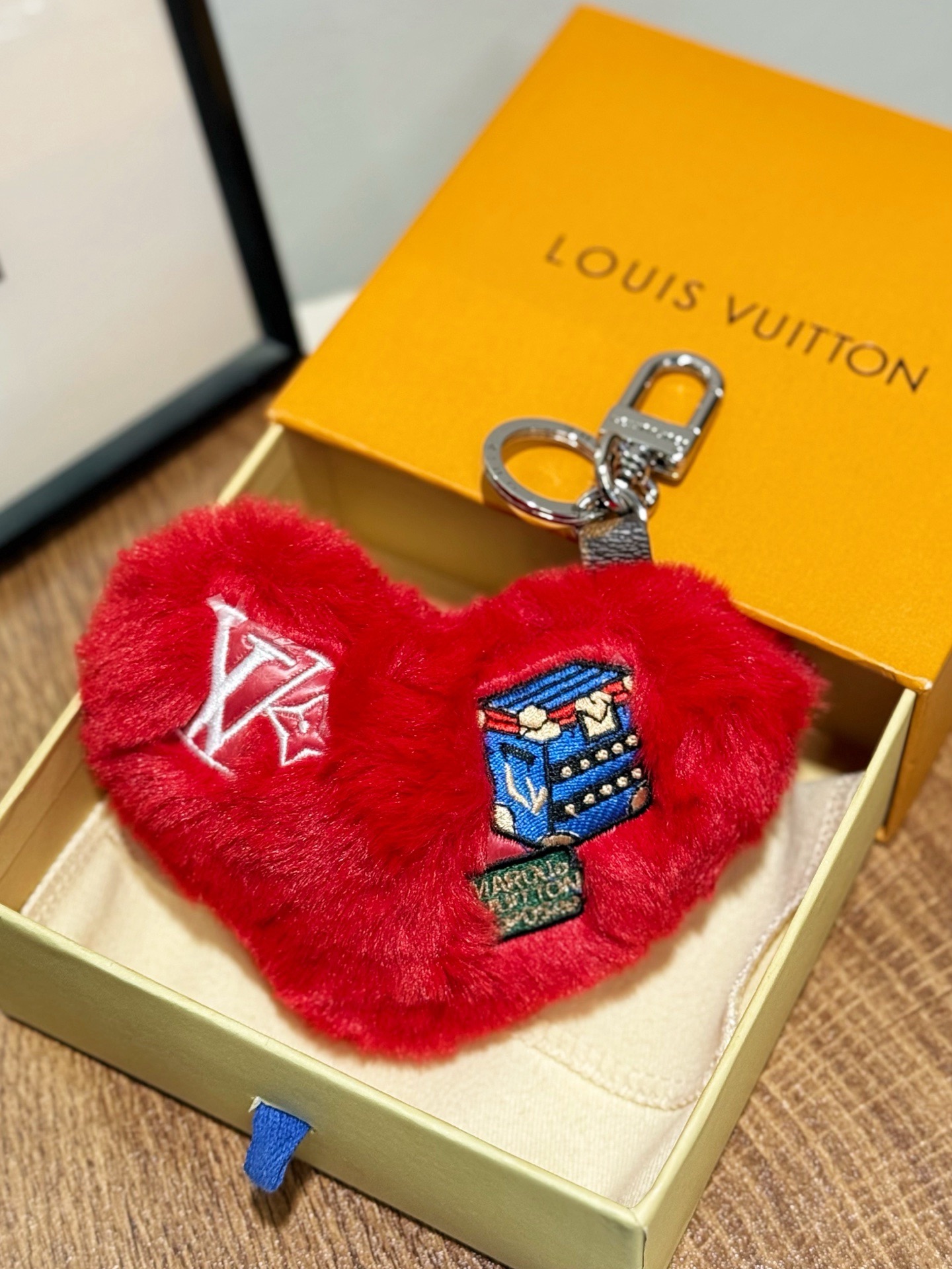 LV Lucky Heart Bag Charm - Image 2