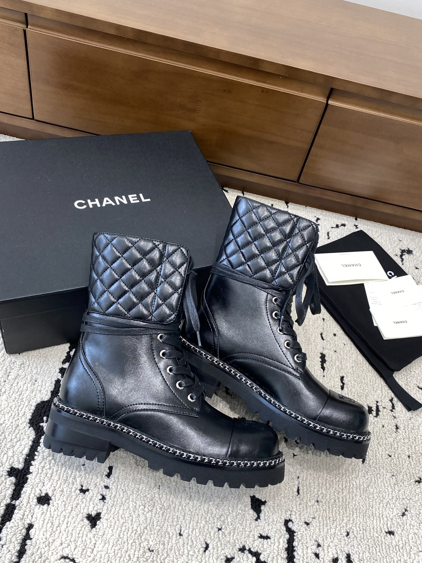 Chanel Crack Combat Boots - Image 1