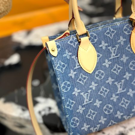 LV Monogram Denim OnTheGo PM Bag - Image 7