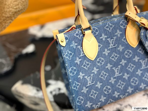 LV Monogram Denim OnTheGo PM Bag