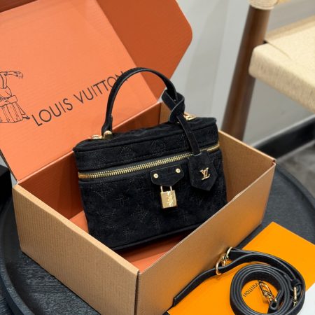 LV  Suede Vanity Bag - Image 3