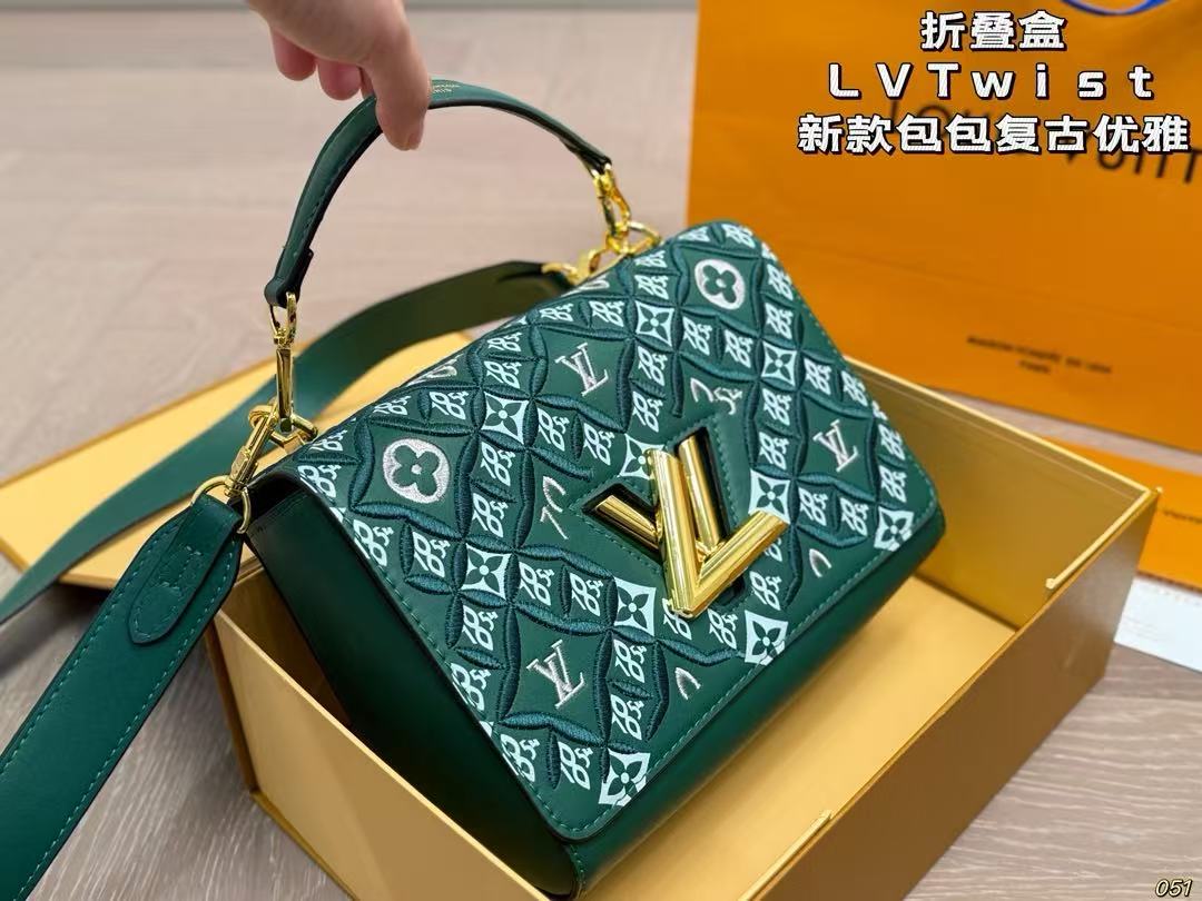 LV Calfskin Since 1854 Embroidered Twist MM - Image 2
