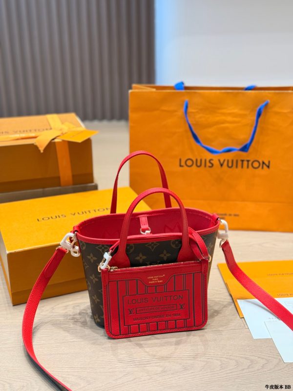 LV Neverfull BB Bandouliere Inside Out Tote Bag