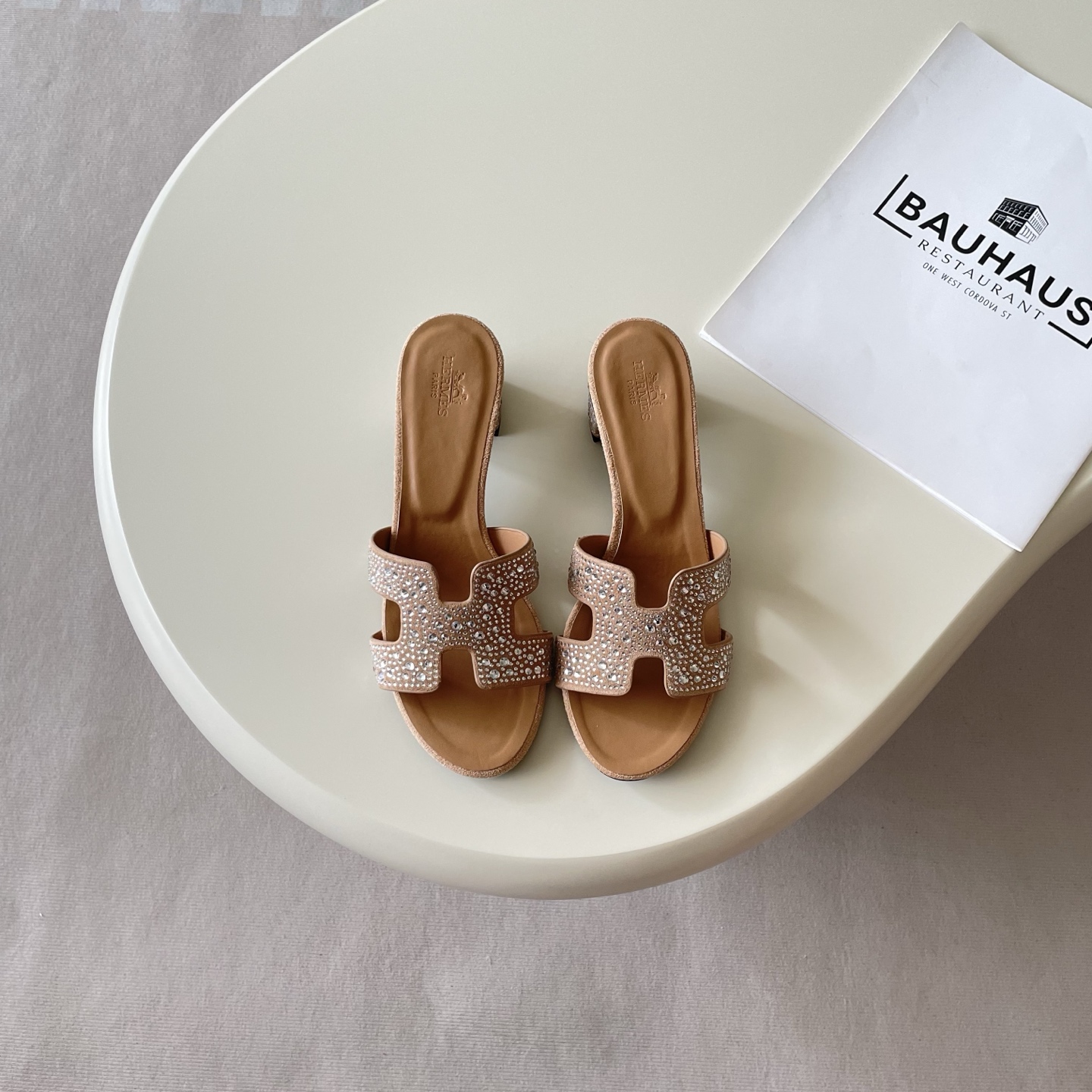 Hermès Rhinestone High-Heel Sandals - Image 5