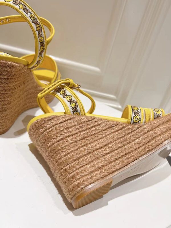 Dolce & Gabbana Hemp Rope Wedge Sandals