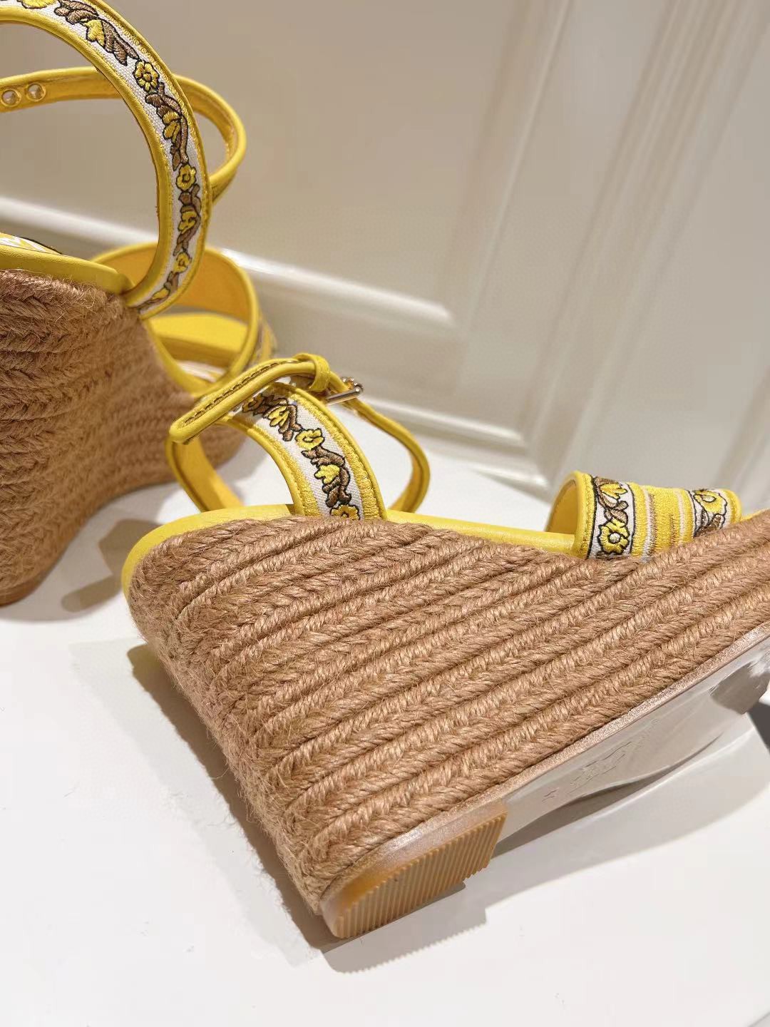 Dolce & Gabbana Hemp Rope Wedge Sandals - Image 7
