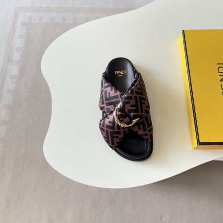 Fendi 2026P Crossed FF Slippers - Image 3