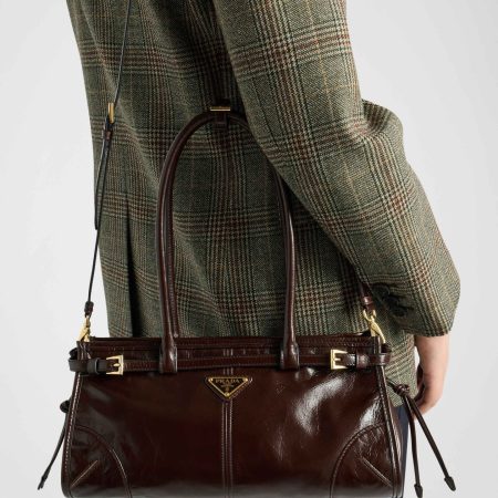 Prada Tote Bag Brown Soft-Lux Handbag Top Quality - Image 2