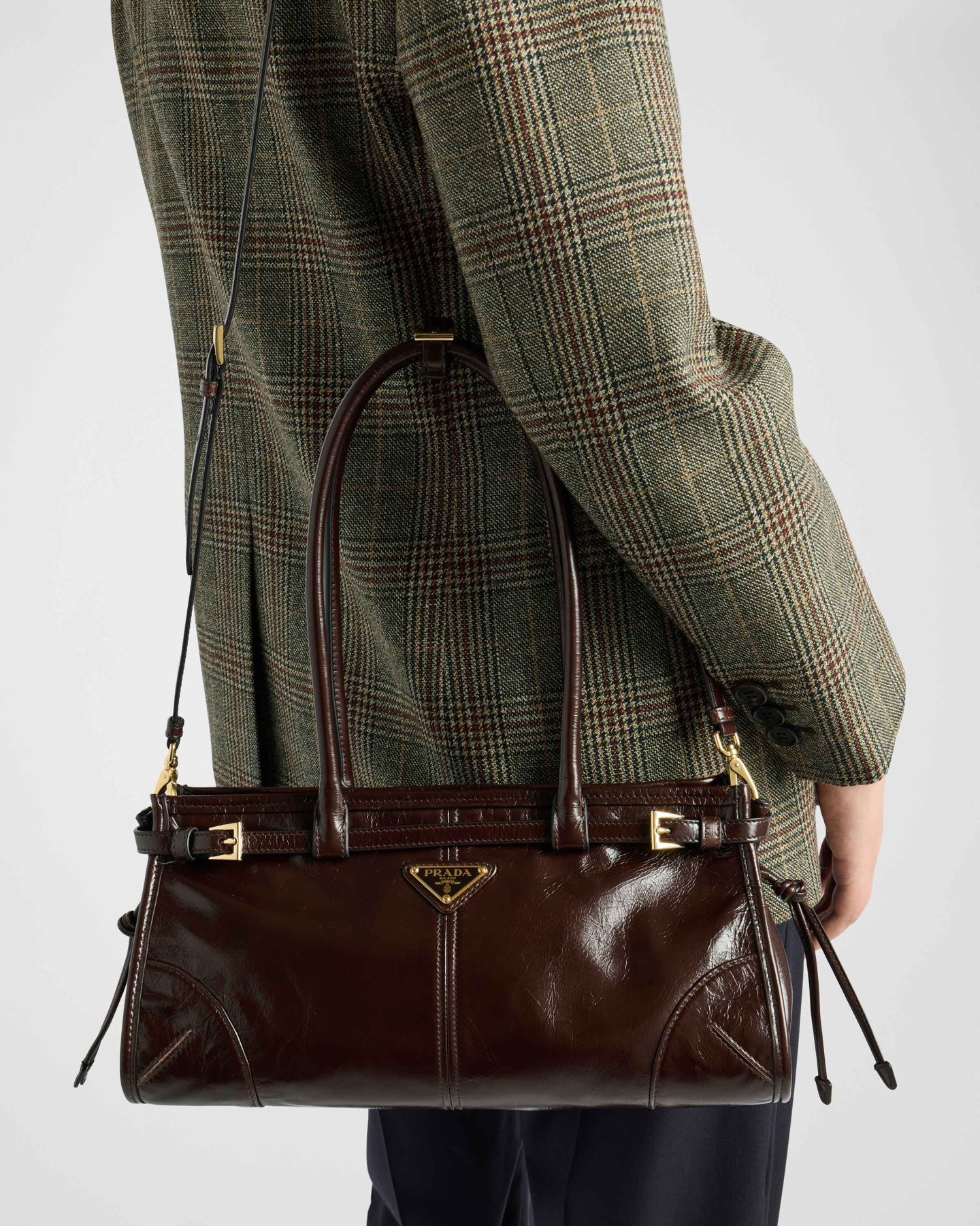 Prada Tote Bag Brown Soft-Lux Handbag Top Quality - Image 2