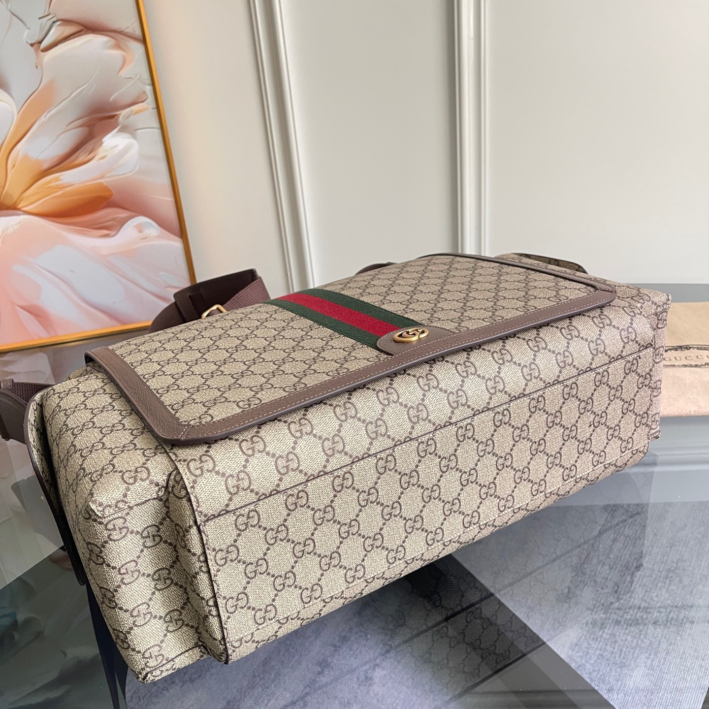 Gucci Large Changing Bag in Beige and Dark Brown - Image 6