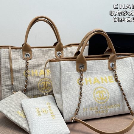 Chanel Canvas Beach Bag - Image 4