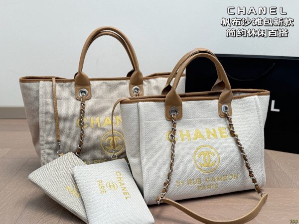 Chanel Canvas Beach Bag