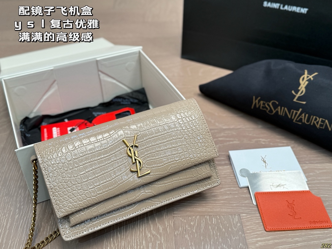 YSL Crocodile-pattern Bag - Image 3
