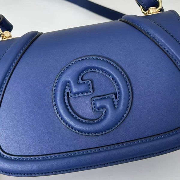 Gucci Blondie Shoulder Bag in Rosso Ancora Dark Blue