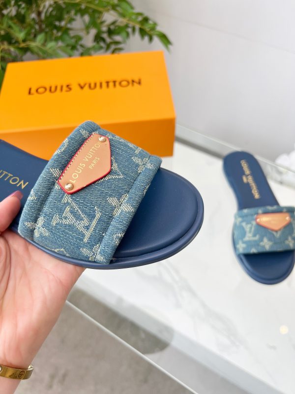 LV Denim Classic Printed Sandals