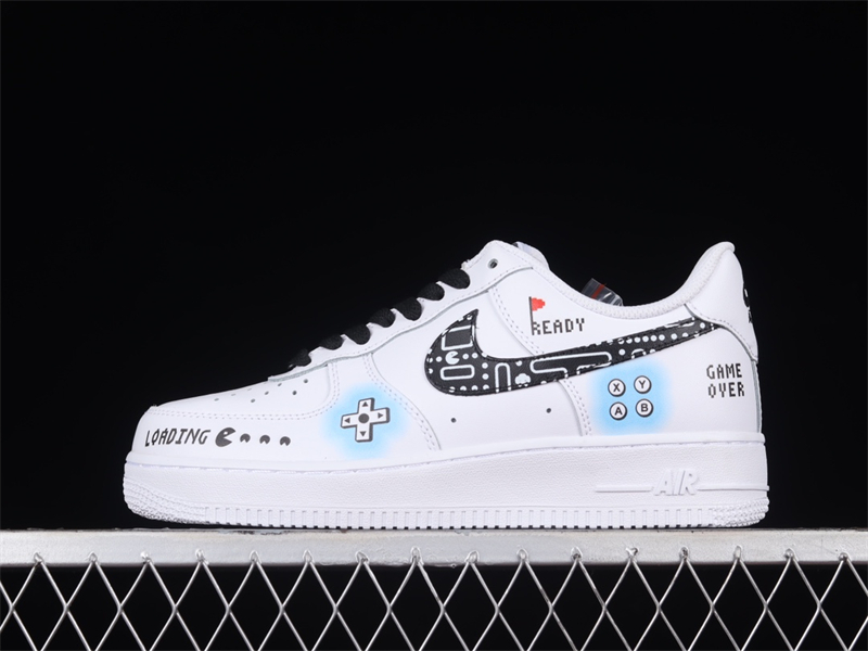 Air Force1 07 Low (GS) video game graffiti low-top casual sneakers CW2288-228 - Image 1