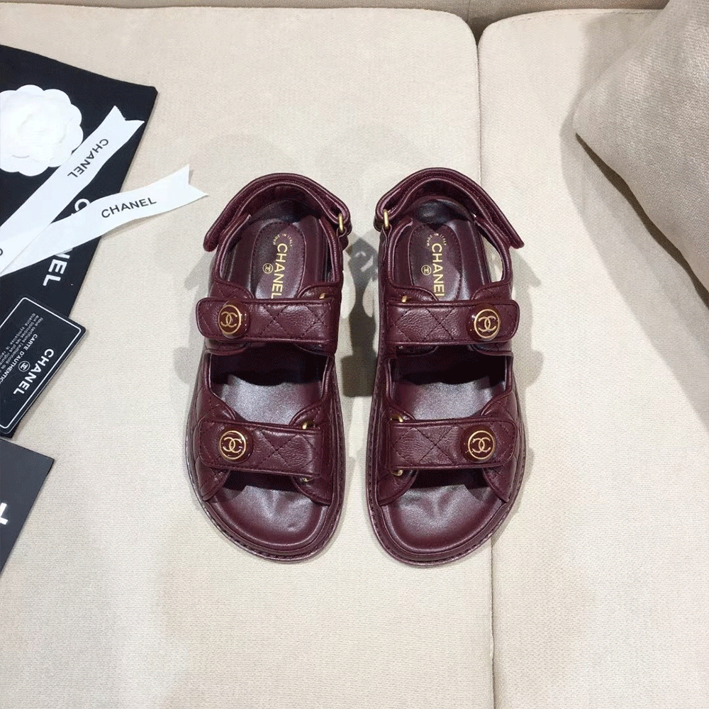Chanel  Flat Velcro sandals Slide - Image 14