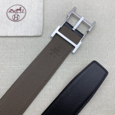Hermes H Belt Buckle & Reversible Brown For Women, Women Belt 380MM - Image 4