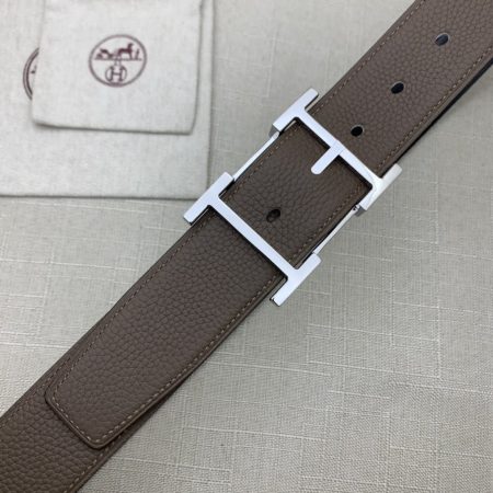 Hermes H Belt Buckle & Reversible Brown For Women, Women Belt 380MM - Image 2