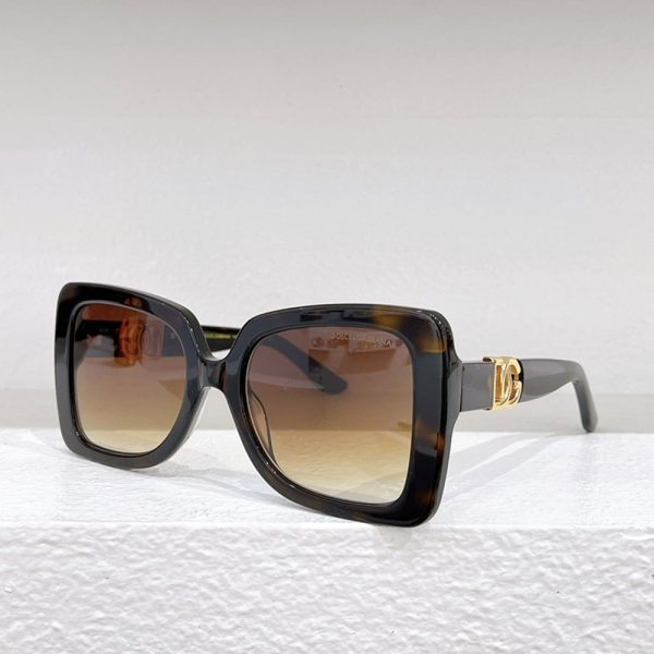 DOLCE & GABBAN DG  Plate frame. Hollow Mirror leg Logo Sunglasses Top quality