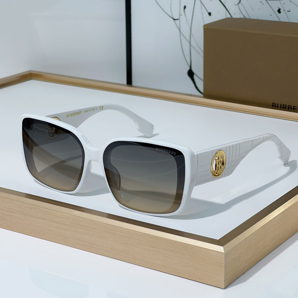 Buberry  Mirror leg Hollowed out Logo  Sunglasses Top quality - Image 1