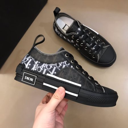 Dior B23 Black Low-top Canvas Shoes
