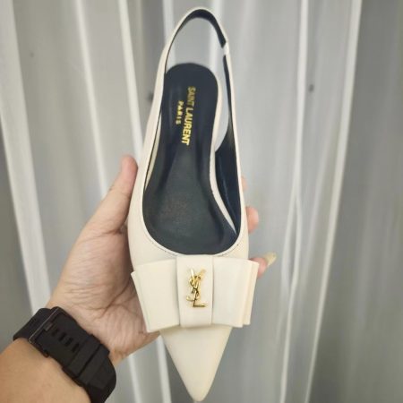 Saint Laurent Bow Slingback Flats - Image 5