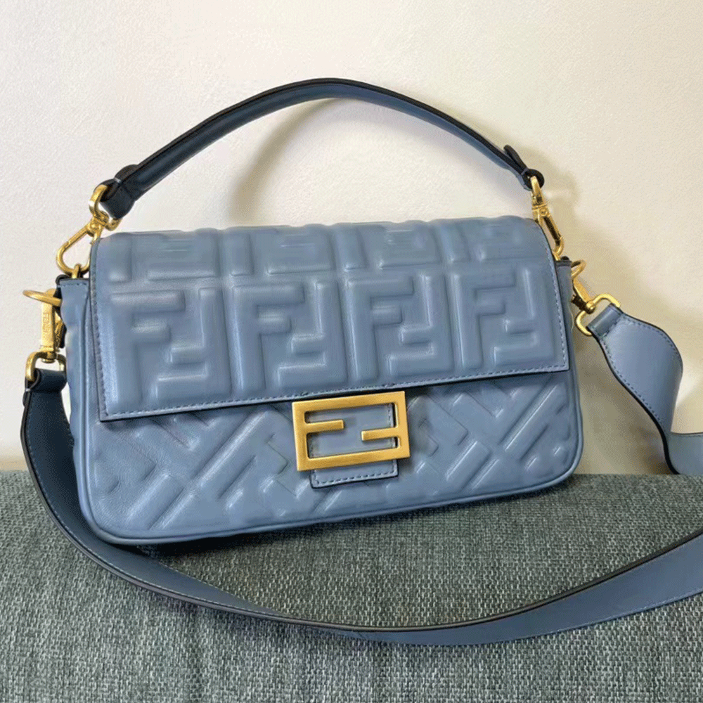 Fendi Mid-length Baguette ChainFF Theme Pattern Bag - Image 7