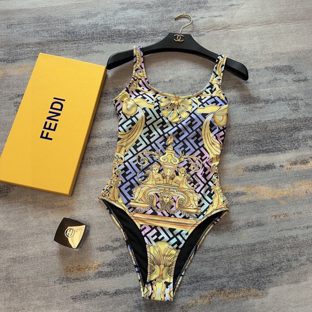 Versace Colorful One-piece Swimsuit Swimwear - Image 1