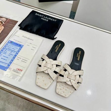 YSL Saint Laurent Nu Pieds Ostrich Pattern - Image 6