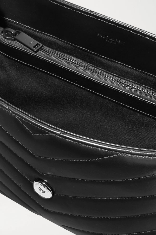 SAINT LAURENT Loulou medium quilted leather shoulder bag black