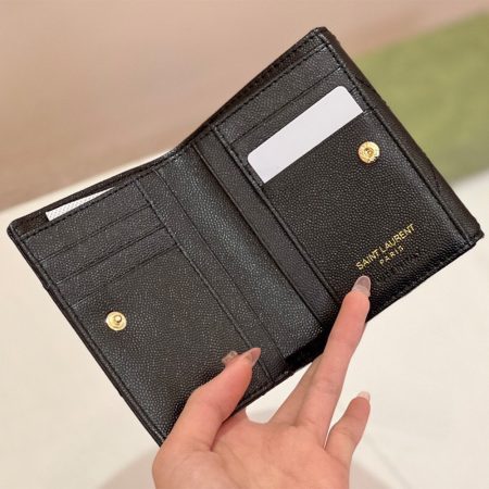 YSL Classic Button Card Holder & Coin Wallet - Image 4