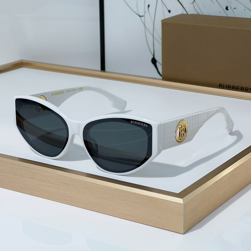Buberry  Mirror leg Hollowed out Logo  Sunglasses Top quality - Image 1