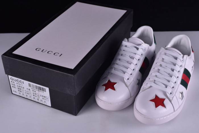 Gucci Ace Embroidered Low-Top Sneaker WITH COLORFUL STARS 431942-A38G1 - Image 14