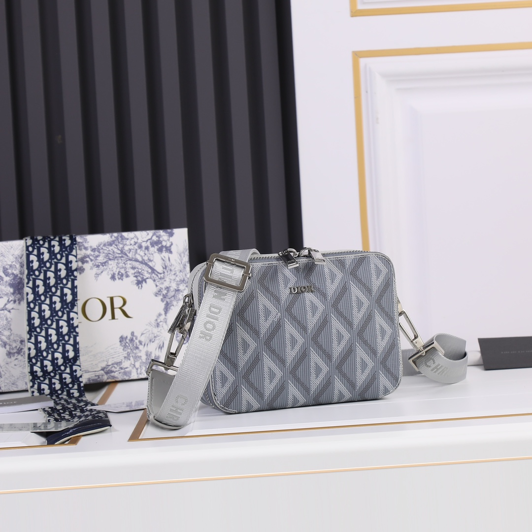 DIOR Oblique Classic Embroidery Crossbody Bag - Image 5