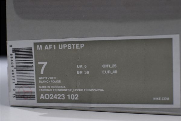 Nike Air Force 1 07 White Red AO2423-102