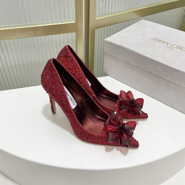Jimmy Choo Allure Crystal Point Slide Sandal