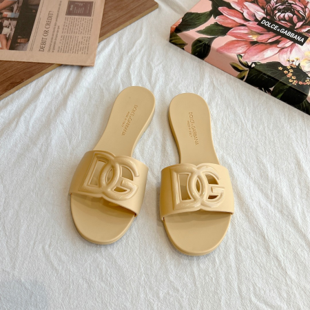 Dolce Gabbana DG Rubber flat Sandals Slide - Image 2