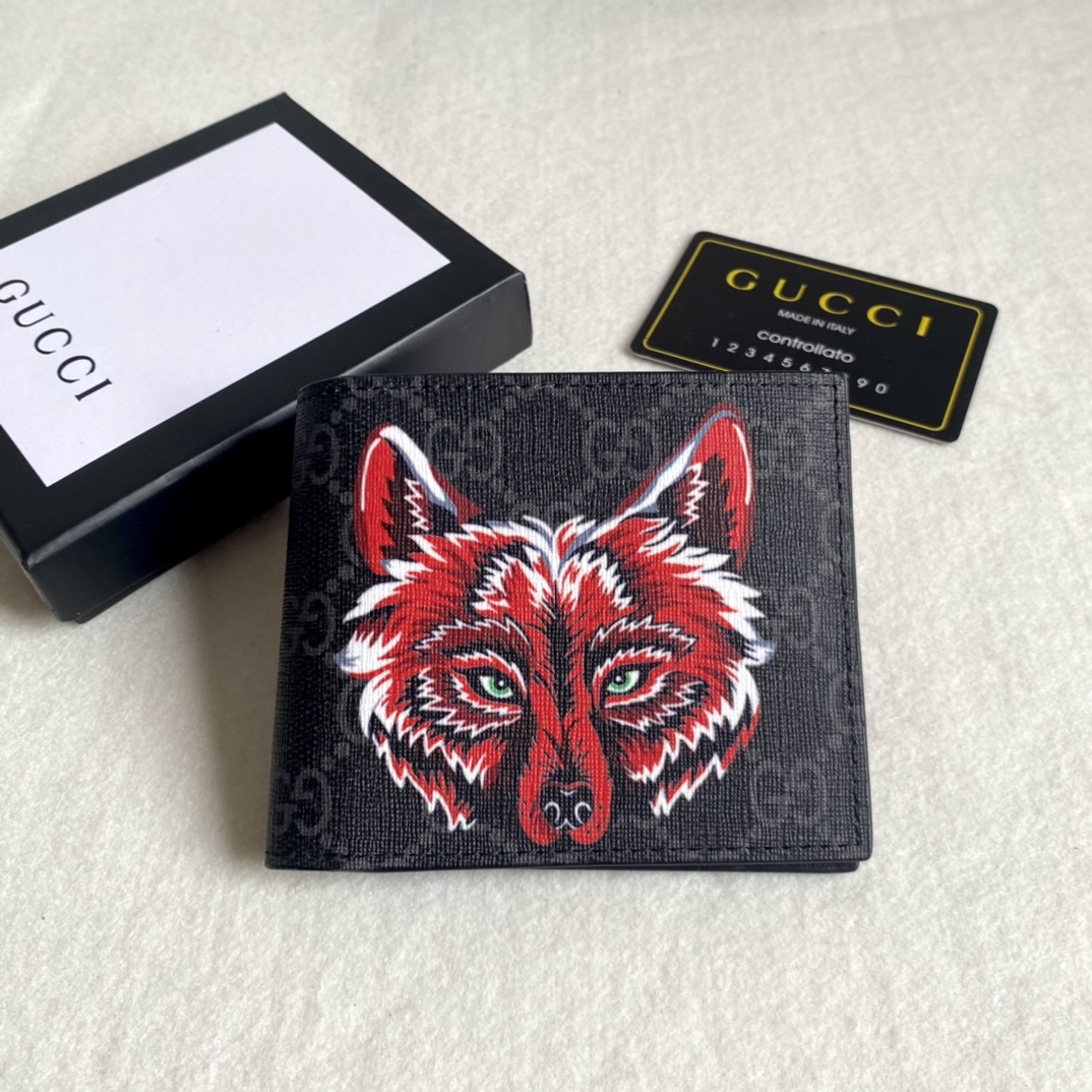 Gucci Unisex GG Supreme Printed Short Wallet - Image 7