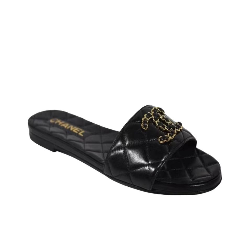 Chanel Fashion Flat Sandals Slide - Image 2