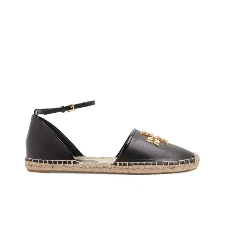 Tory Burch Eleanor D'orsay Stylish Flip-flops With Hemp Bottoms Sandals Slide - Image 1