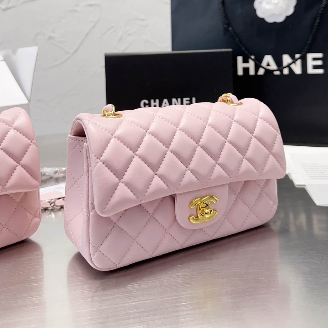 Chanel Classic Pink Flag Bag Small 20cm - Image 2