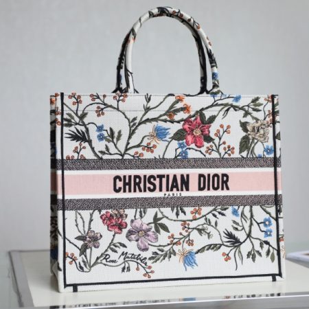 Dior Book Tote White Multicolor Dior Petites Fleurs - Image 9