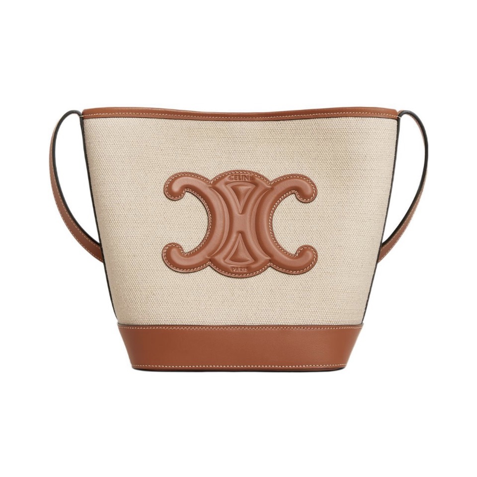 Celine Cuir Triomphe Canvas&Cowhid Bucket Bag - Image 1