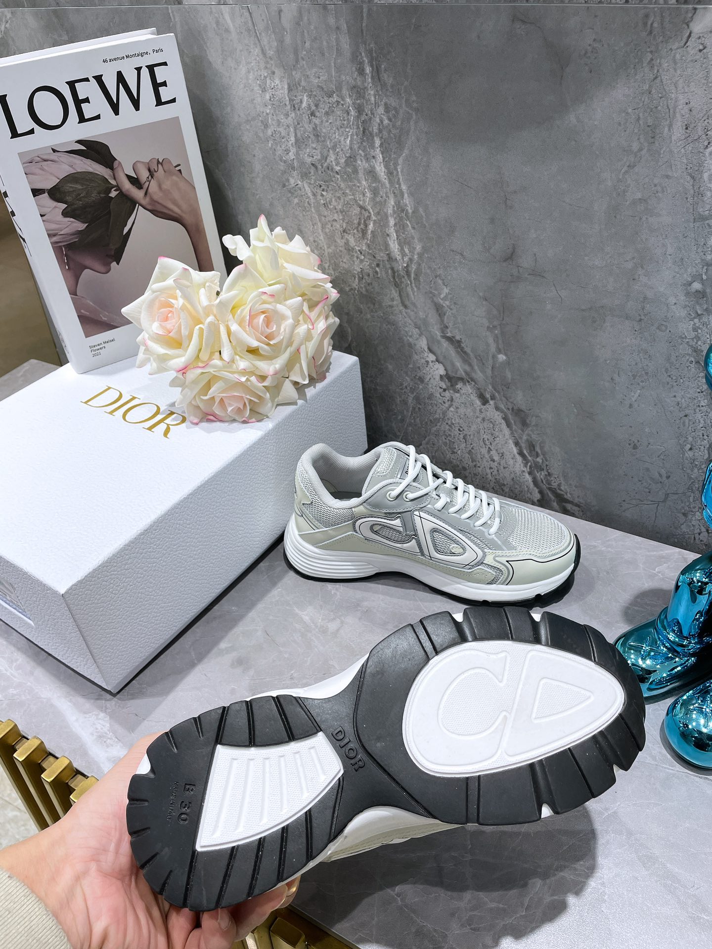 Dior B30 Dad Sneakers Gray (AA Normal Quality Version) - Image 11