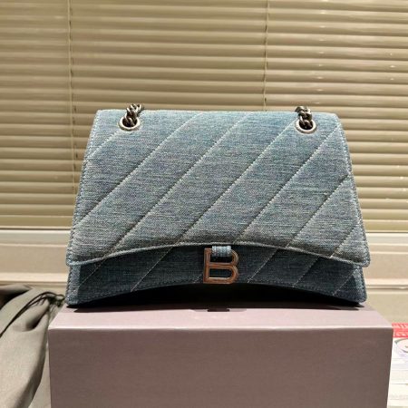 Balenciaga Crush Quilted Denim Bag - Image 5