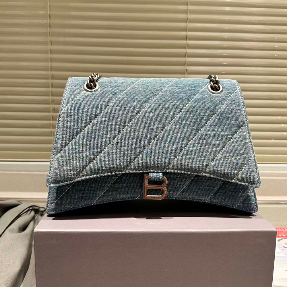 Balenciaga Crush Quilted Denim Bag - Image 5